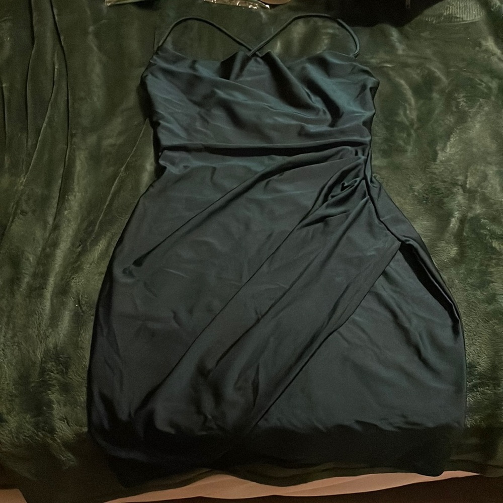 Windsor homecoming silky emerald dress